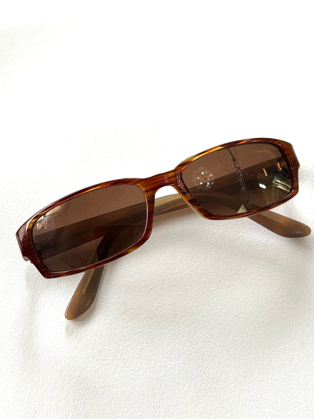 Maui Jim Atoll MJ220-10 Tortoise rectangular sunglasses HCL Bronze lenses flawed